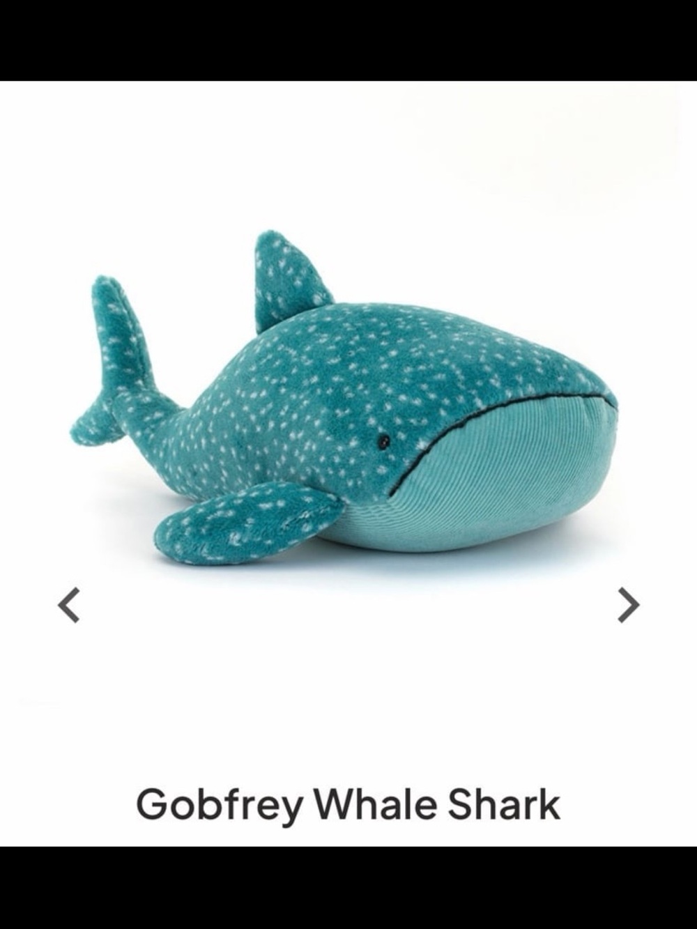 Gobfrey Jellycat Whale Shark Plush Toy